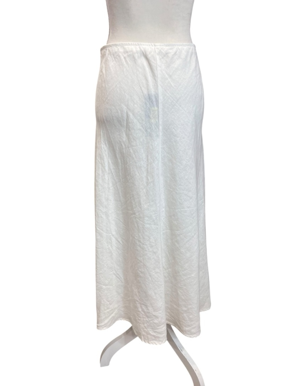 Eileen Fisher Organic Linen Ivory Maxi Skirt XL Pull On Flowy Minimalist - Picture 4 of 10